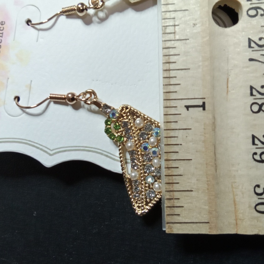 Crystal Martini Glass Earrings – Luxe Cocktail Statement - Picture 6 of 6